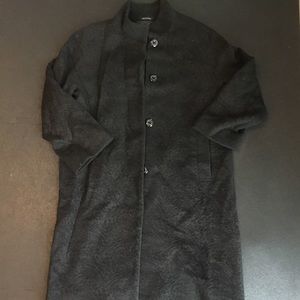 Jones New York Black Button Front Coat